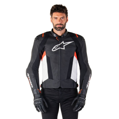 bunda MISSILE 3, ALPINESTARS (černá/bílá/červená fluo) 2025