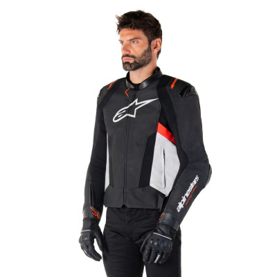bunda MISSILE 3, ALPINESTARS (černá/bílá/červená fluo) 2025