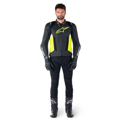 bunda MISSILE 3 AIRFLOW, ALPINESTARS (černá/žlutá fluo/bílá) 2025