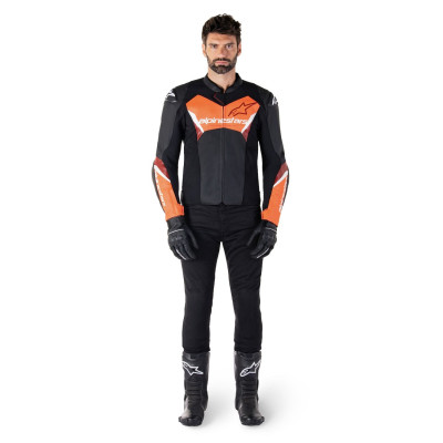 bunda FASTER 3, ALPINESTARS (černá/červená fluo) 2025