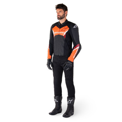 bunda FASTER 3, ALPINESTARS (černá/červená fluo) 2025