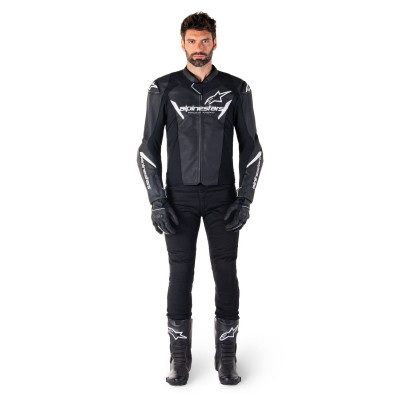 bunda FASTER 3, ALPINESTARS (černá/bílá) 2025