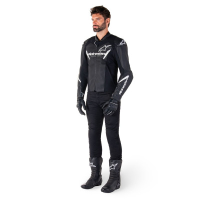 bunda FASTER 3, ALPINESTARS (černá/bílá) 2025