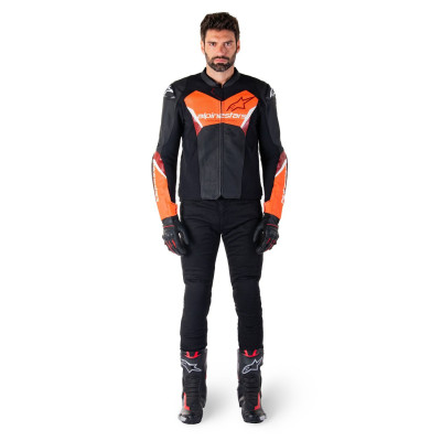 bunda FASTER 3 AIRFLOW, ALPINESTARS (černá/červená fluo) 2025