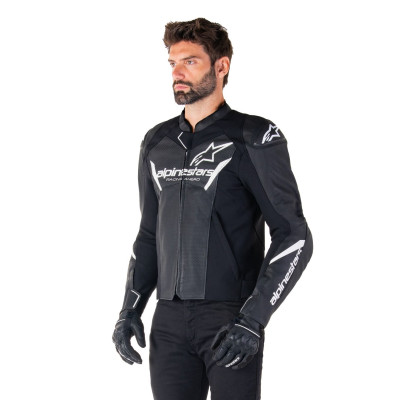 bunda FASTER 3 AIRFLOW, ALPINESTARS (černá/bílá) 2025