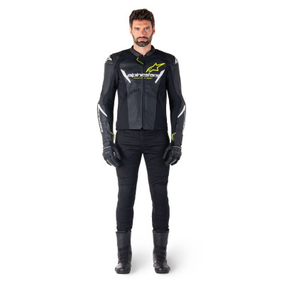 bunda FASTER 3 AIRFLOW, ALPINESTARS (černá/bílá/žlutá fluo) 2025
