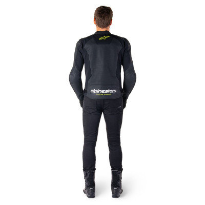 bunda FASTER 3 AIRFLOW, ALPINESTARS (černá/bílá/žlutá fluo) 2025