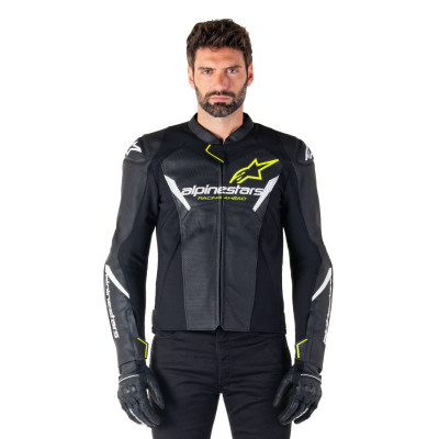 bunda FASTER 3 AIRFLOW, ALPINESTARS (černá/bílá/žlutá fluo) 2025