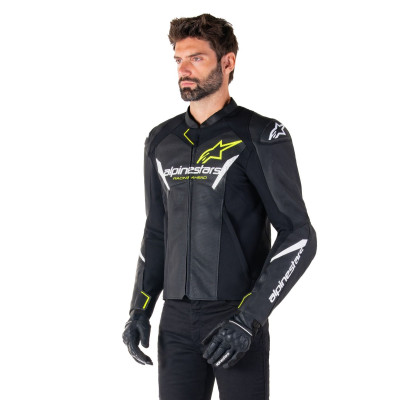 bunda FASTER 3 AIRFLOW, ALPINESTARS (černá/bílá/žlutá fluo) 2025