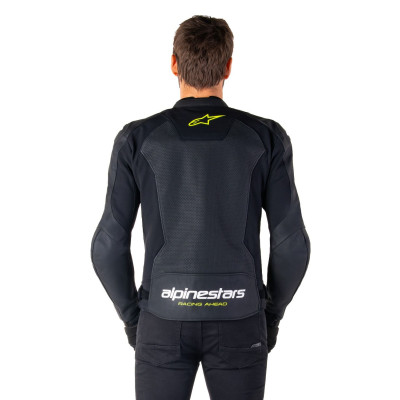 bunda FASTER 3 AIRFLOW, ALPINESTARS (černá/bílá/žlutá fluo) 2025