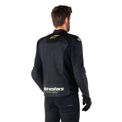 bunda FASTER 3 AIRFLOW, ALPINESTARS (černá/bílá/žlutá fluo) 2025