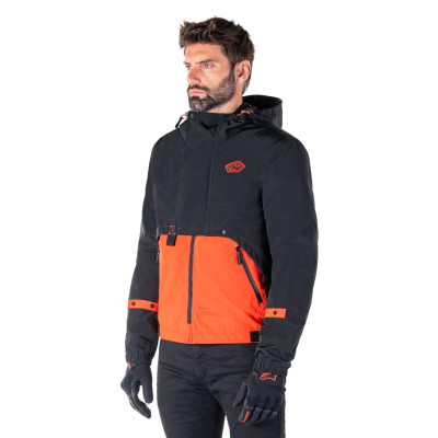bunda MOOTANT WATERPROOF PARKA, ALPINESTARS (černá/oranžová fluo) 2025
