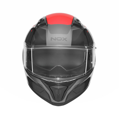 přilba N402 MENTOR, NOX (černá, červená) 2026