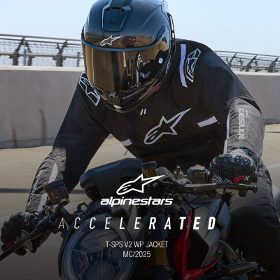 bunda T-SPS 2 WATERPROOF, ALPINESTARS (černá/bílá) 2025