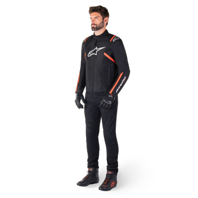 bunda T-SPS 2 WATERPROOF, ALPINESTARS (černá/bílá/červená fluo) 2025
