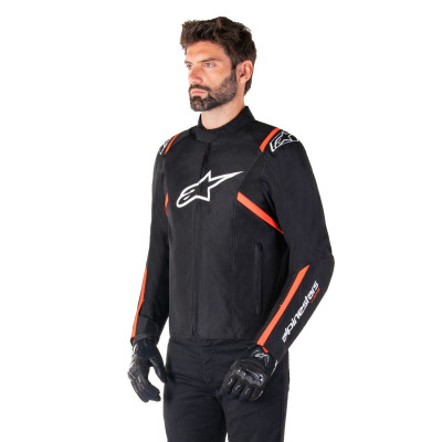 bunda T-SPS 2 WATERPROOF, ALPINESTARS (černá/bílá/červená fluo) 2025