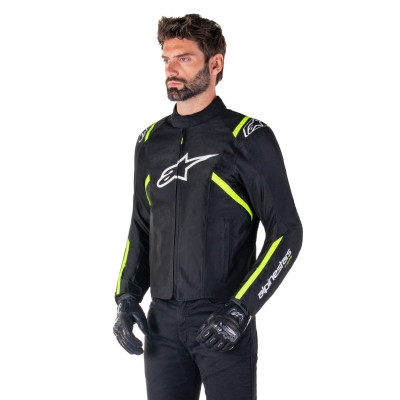 bunda T-SPS 2 WATERPROOF, ALPINESTARS (černá/bílá/žlutá fluo) 2025