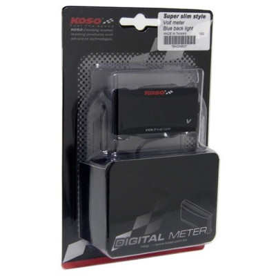 Voltmetr KOSO Super Slim červený