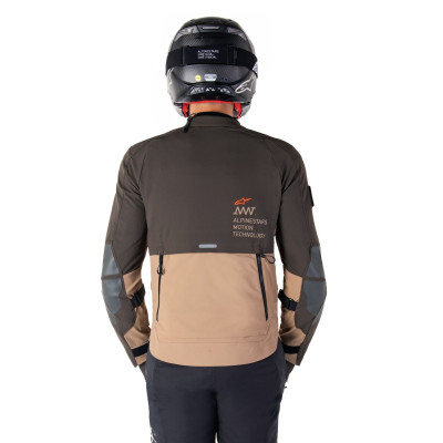 bunda AMT-8 STRETCH DRYSTAR XF, ALPINESTARS (tmavě hnědá/tmavá khaki) 2025
