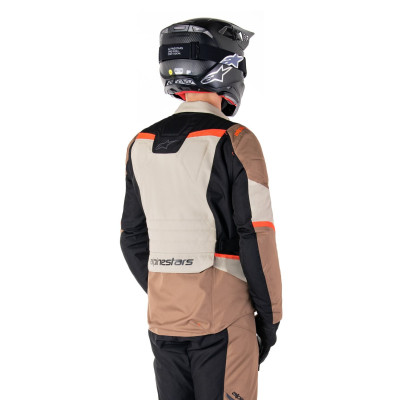 bunda ST-1 WATERPROOF, ALPINESTARS (tmavá khaki/písková/černá/červená fluo) 2025