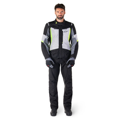 bunda ST-1 WATERPROOF, ALPINESTARS (světle šedá/černá/žlutá fluo) 2025