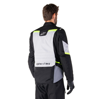 bunda ST-1 WATERPROOF, ALPINESTARS (světle šedá/černá/žlutá fluo) 2025