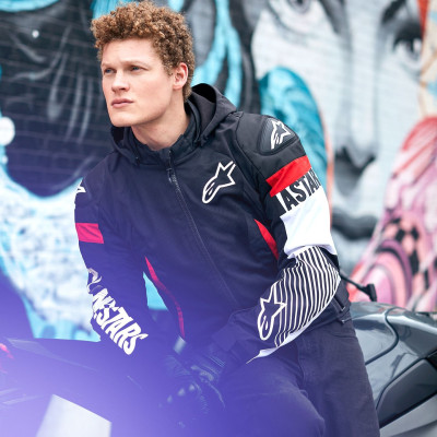 bunda ZACA AIR WATERPROOF, ALPINESTARS (černá/bílá/červená fluo) 2025