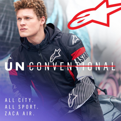 bunda ZACA AIR WATERPROOF, ALPINESTARS (černá/bílá/červená fluo) 2025