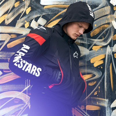 bunda ZACA AIR WATERPROOF, ALPINESTARS (černá/bílá/červená fluo) 2025