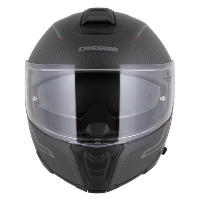 přilba Modulo 2.1 Plus Carbon, CASSIDA (carbon matná/červená metalická/reflexní stříbrná/černá) 2026