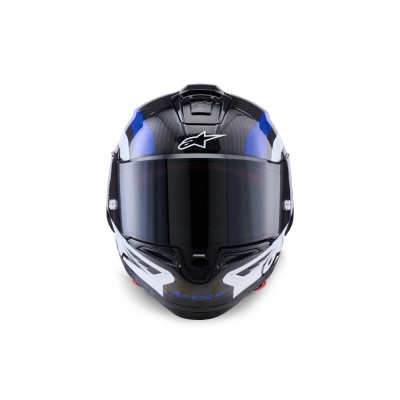 přilba SUPERTECH R10 ARIUS, ALPINESTARS (karbon/modrá/bílá) 2026