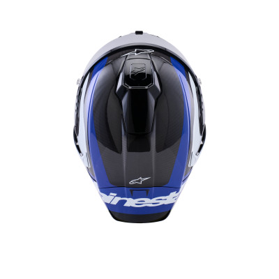 přilba SUPERTECH R10 ARIUS, ALPINESTARS (karbon/modrá/bílá) 2026