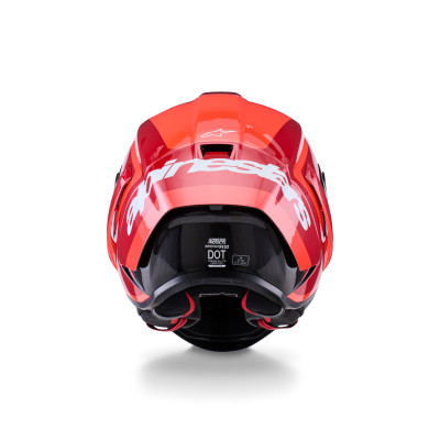 přilba SUPERTECH R10 ARIUS, ALPINESTARS (červená fluo/červená/karbon/bílá) 2026