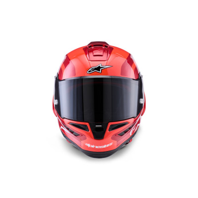 přilba SUPERTECH R10 ARIUS, ALPINESTARS (červená fluo/červená/karbon/bílá) 2026