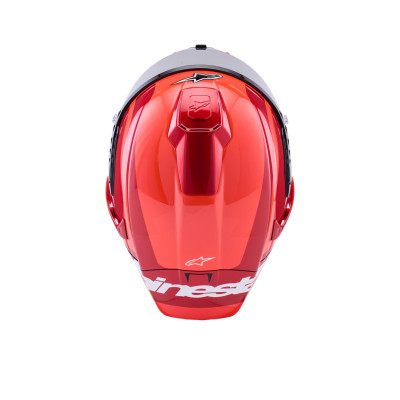 přilba SUPERTECH R10 ARIUS, ALPINESTARS (červená fluo/červená/karbon/bílá) 2026