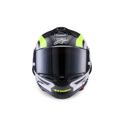 přilba SUPERTECH R10 ARIUS, ALPINESTARS (karbon/žlutá fluo/bílá) 2026