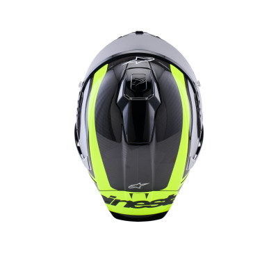 přilba SUPERTECH R10 ARIUS, ALPINESTARS (karbon/žlutá fluo/bílá) 2026
