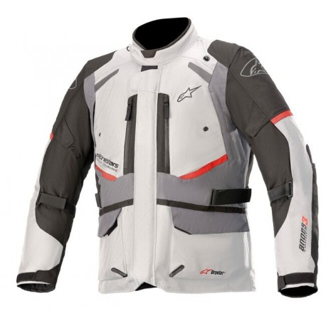 bunda ANDES DRYSTAR, TECH-AIR 5 kompatibilní, ALPINESTARS (světle šedá/tmavě šedá/černá/červená) 2025