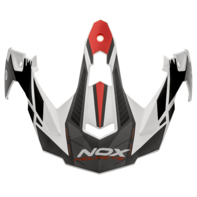 kšilt pro přilby N312 TRACK, NOX (bílá,červená)