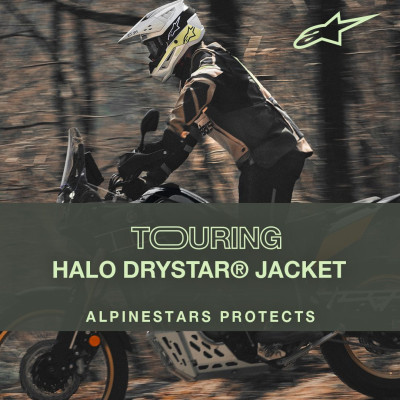 bunda HALO DRYSTAR, ALPINESTARS (khaki/béžová/žlutá fluo) 2025