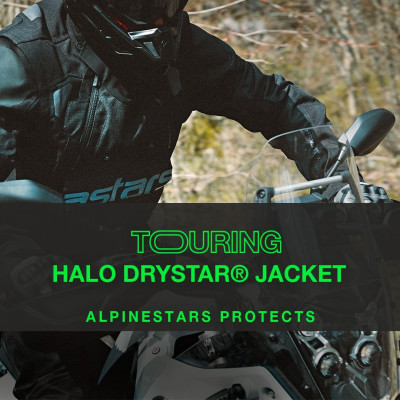 bunda HALO DRYSTAR, ALPINESTARS (khaki/béžová/žlutá fluo) 2025