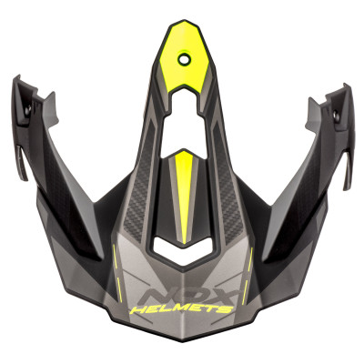 kšilt pro přilby N312 TRACK, NOX (černá matná,žlutá fluo)