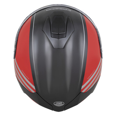 přilba Integral GT 2.1 Jawa Sport, CASSIDA (černá/červená perleť/stříbrná)