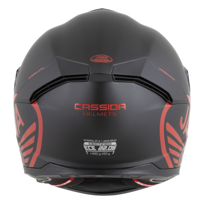 přilba Integral GT 2.1 Jawa Solid, CASSIDA (černá mat/červená lesk)