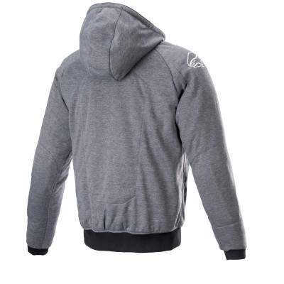 bunda CHROME IGNITION HOODIE, ALPINESTARS (šedá/bílá/černá/červená) 2025