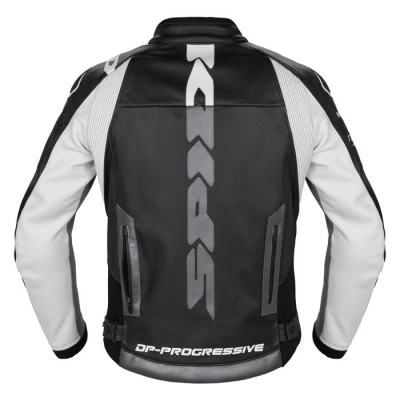 bunda DP-PROGRESSIVE LEATHER, SPIDI (černá/bílá)