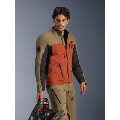 bunda AMT-8 STRETCH DRYSTAR XF, ALPINESTARS (hnědá/oranžová/černá) 2026