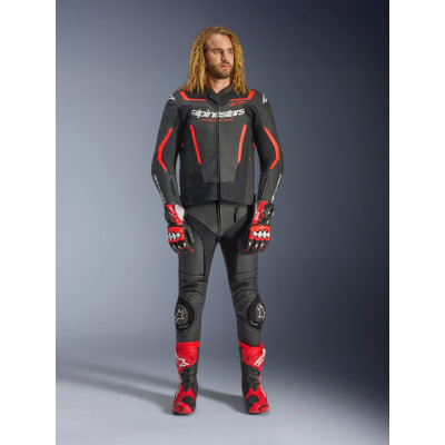 bunda GP FORCE V2, ALPINESTARS (černá/červená fluo/bílá) 2026