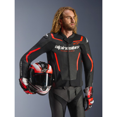 bunda GP FORCE V2, ALPINESTARS (černá/červená fluo/bílá) 2026