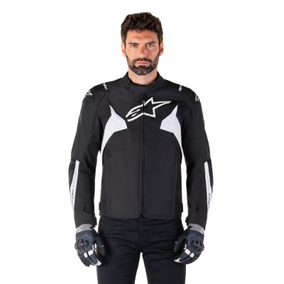 bunda T-JAWS V4 WATERPROOF, ALPINESTARS (černá/bílá) 2026